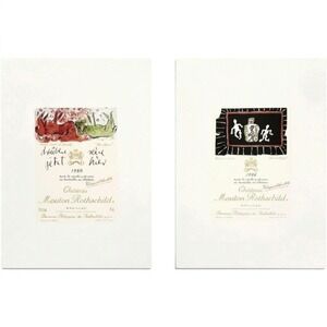 Chateau Mouton Rothschild Artist Wine Label Prints 1989 1994 Baselitz Appel